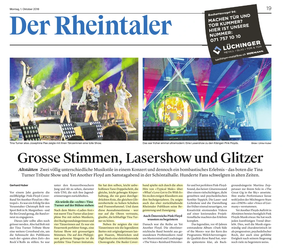 Grosse Stimmen, Lasershow und Glitzer